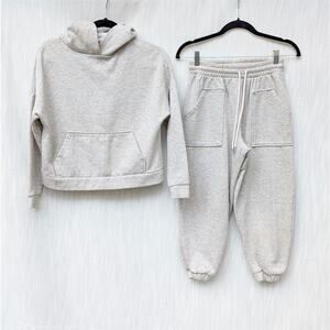 ASOS 2PC Set: Tracksuit Hoodie & Basic Cropped Joggers, size 0